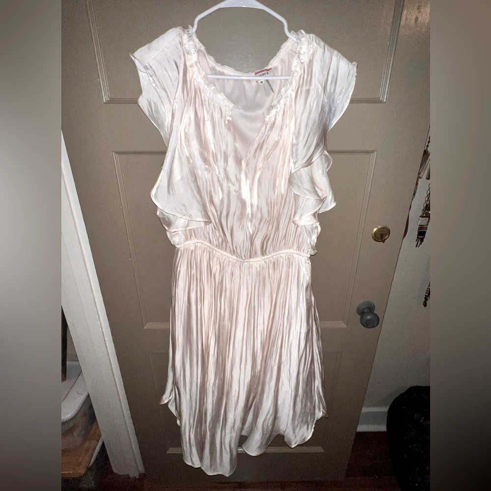 Elegant Cream Ruffled Dress